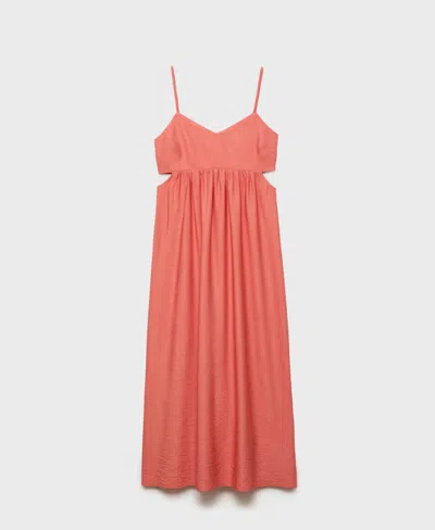 Mango Women's Cut-out Midi Dress In Orange
