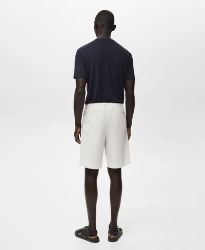 Mango Men's Slim-fit Chino Cotton Bermuda Shorts In White