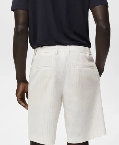 Mango Men's Slim-fit Chino Cotton Bermuda Shorts In White