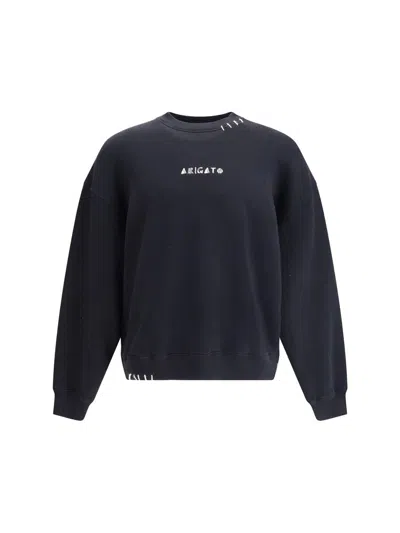 Axel Arigato Soft Cotton Loop Sweatshirt With Iconic Monogram In Blue