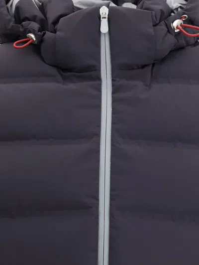 Brunello Cucinelli Hooded Design Quilted Down Vest In Blue