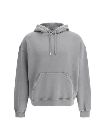 Axel Arigato Cotton Logo Hoodie Kangaroo Pocket In Gray