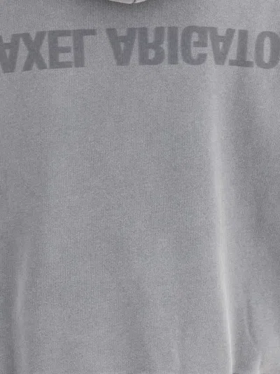 Axel Arigato Cotton Logo Hoodie Kangaroo Pocket In Gray