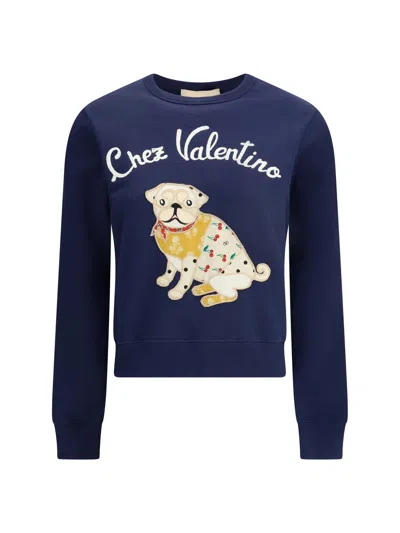 Valentino Woman Blue Sweatshirts