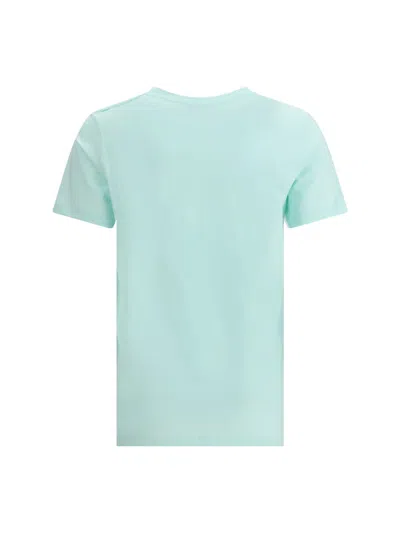 Balmain Logoed Crew Neck T-shirt With Embossed Buttons In Green