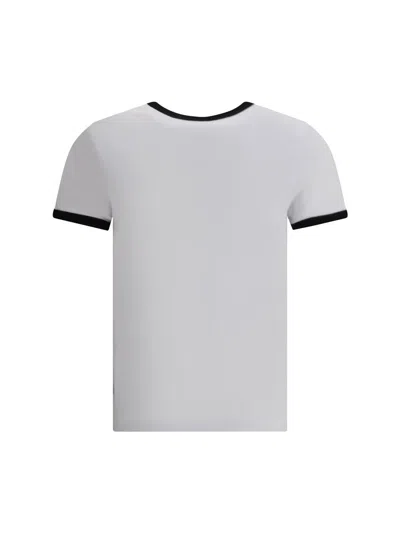 Kenzo White Crewneck T-shirt With Logo Patch On The Front And Contrasting Details In White