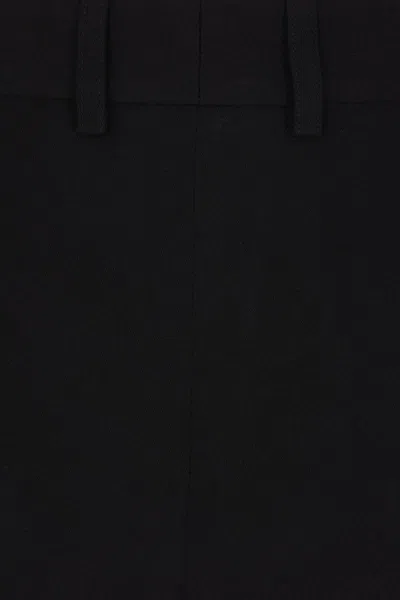 Balenciaga Black Pants With Belt Loops In Wool Blend Man In Black
