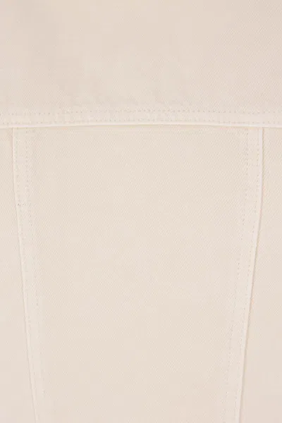 Self-portrait Structured Beige Dress With Classic Collar And Flap Pockets In Neutral