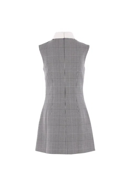 Self-portrait Sleeveless Prince Of Wales Check Mini Dress