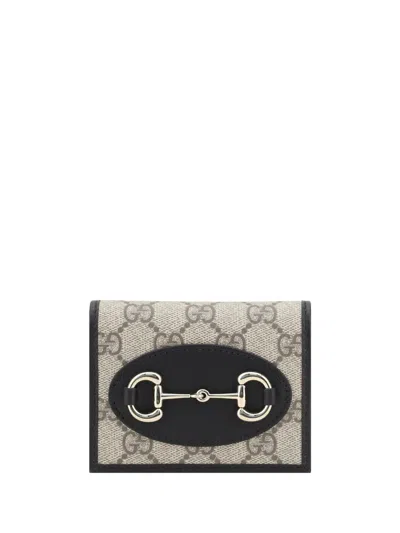 Gucci Women Horsebit Wallet In Black