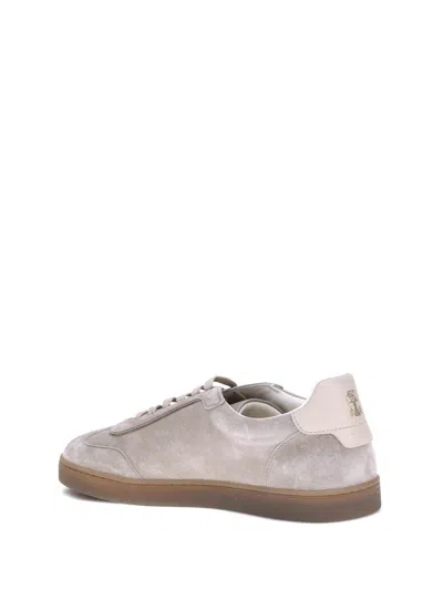 Brunello Cucinelli Suede Sneakers For Sophisticated Comfort In Nude