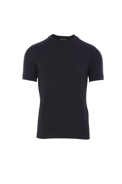 Giorgio Armani T-shirts And Polos In Black