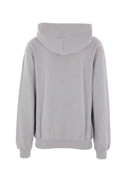 Gucci Hoodie With Dropped Shoulder And Kangaroo Pocket In Gray
