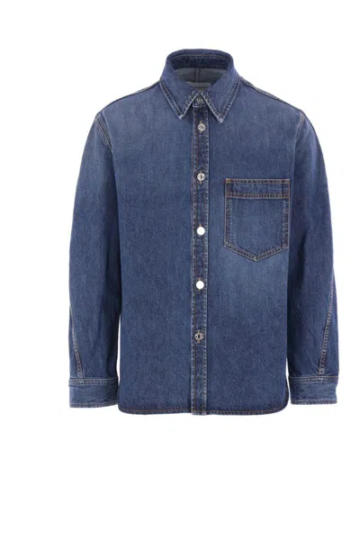 Givenchy Classic Denim Shirt With Button-up Front In Blue