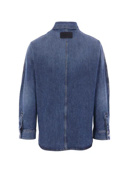 Givenchy Classic Denim Shirt With Button-up Front In Blue