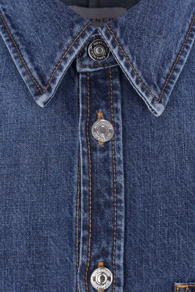 Givenchy Classic Denim Shirt With Button-up Front In Blue