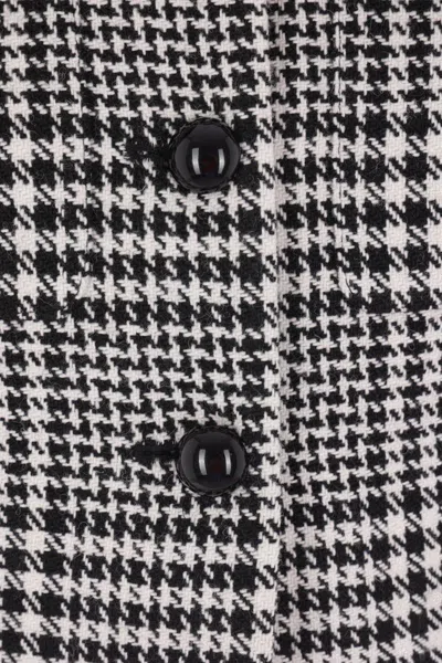 Self-portrait Wool Houndstooth Tailored Jacket Jackets Multicolor In Gray