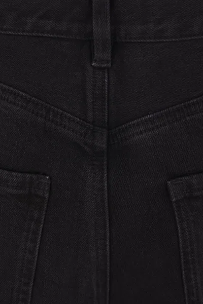 Self-portrait Self Portrait Straight Jeans With Bows In Blue
