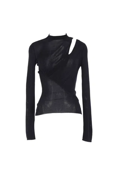 Self-portrait Self Portrait Women Cut Out Knit Top In Black