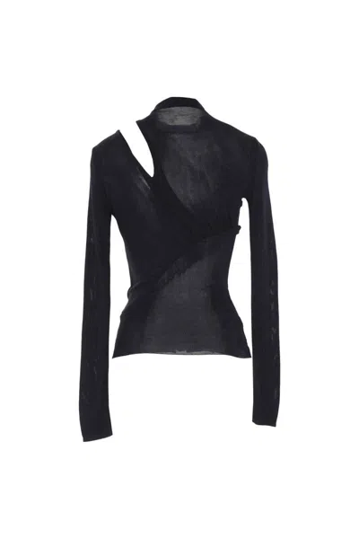 Self-portrait Self Portrait Women Cut Out Knit Top In Black