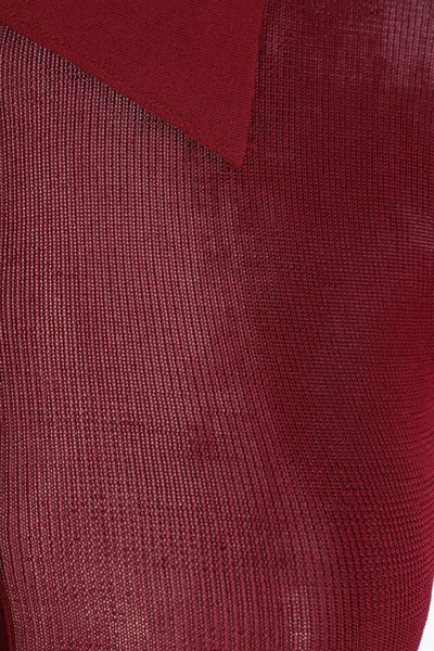 Self-portrait Self Portrait Women Burgundy Viscose Knit Long-sleeved Bodysuit In Burgundy