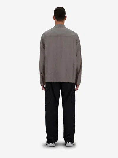 Laminar Tech-crincle Overshirt In Gray