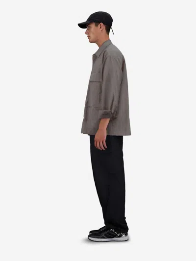 Laminar Tech-crincle Overshirt In Gray