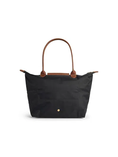 Longchamp 'l Le Pliage Original' Black Recycled Canvas Shoulder Bag