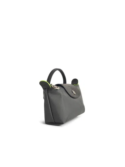Longchamp Clutch Bag With 'le Pliage Green' Handle