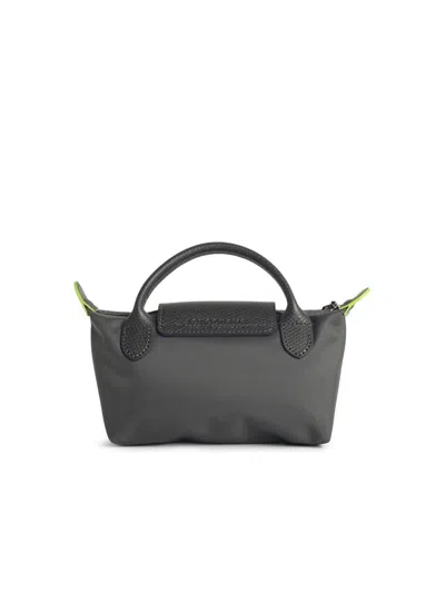 Longchamp Clutch Bag With 'le Pliage Green' Handle