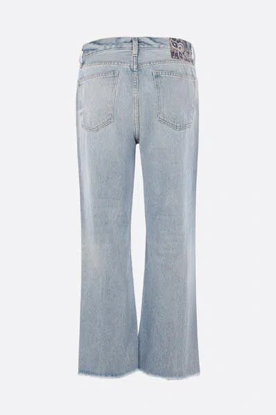 B Sides Cropped Distressed-effect Jeans