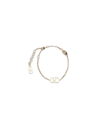 Valentino Vlogo Bracelet In Metallic