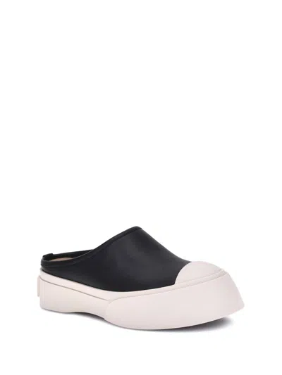 Marni Smooth Leather Pablo Clogs In Black