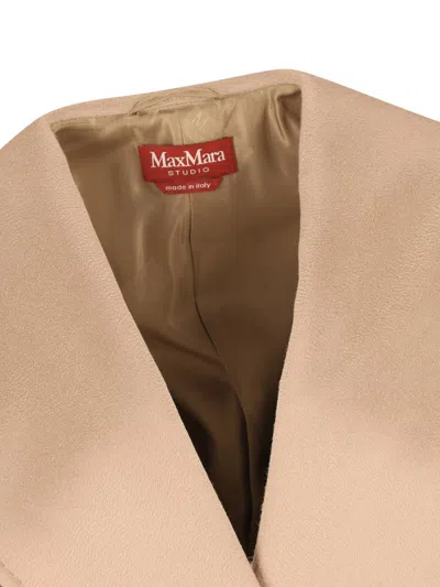 Max Mara Studio Coats In Brown