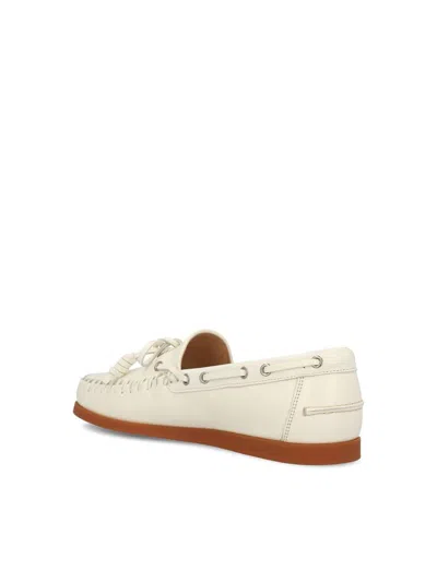 Valentino Scarpa Da Barca Palm Avenue In Bufalo In Neutral