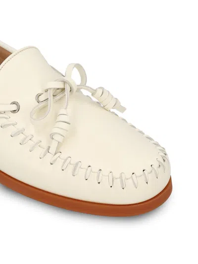 Valentino Scarpa Da Barca Palm Avenue In Bufalo In Neutral