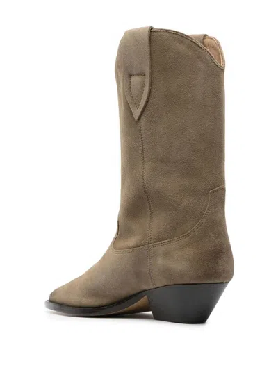 Isabel Marant Duerto Leather Boots In Green