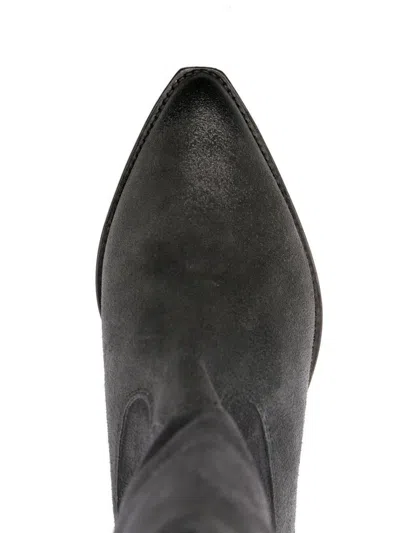 Isabel Marant Duerto Leather Boots In Gray