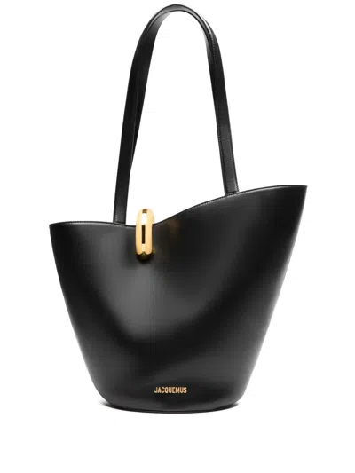 Jacquemus The Medium Bambola Asymmetric Leather Bucket Bag