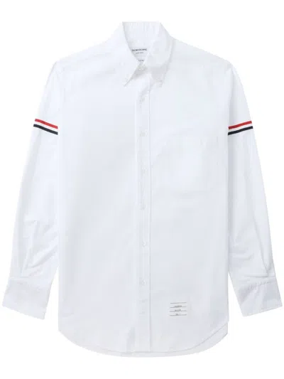 Thom Browne Armband Oxford Shirt White In White