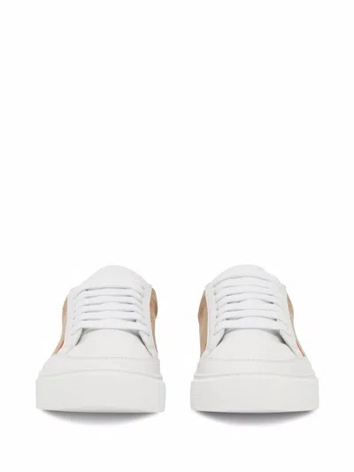 Burberry New Salmond Check Leather Sneakers