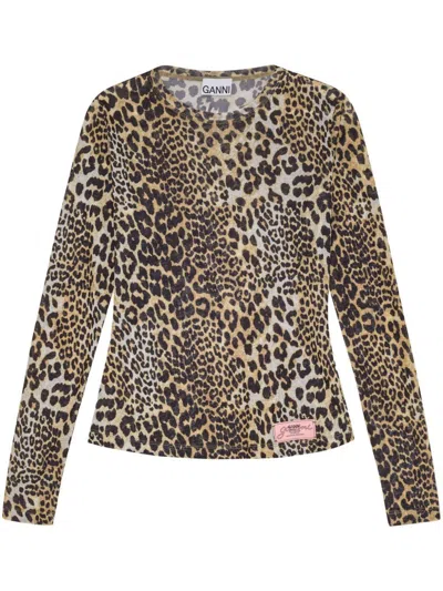 Ganni Oberteil Mit Leoparden-print