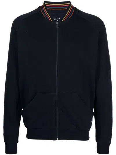 Paul Smith Signature Stripe Cotton Sweatshirt In Black
