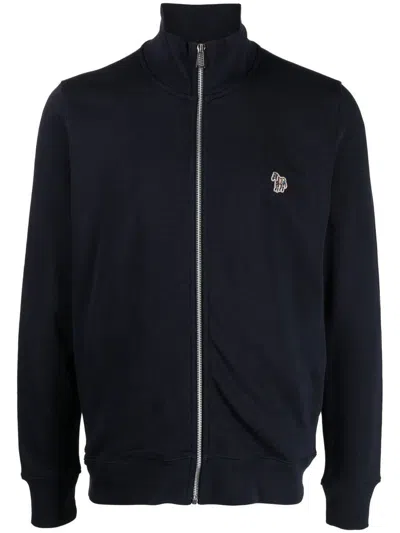 Ps By Paul Smith Ps Paul Smith Zebra Logo Cotton Sweatshirt In Blue