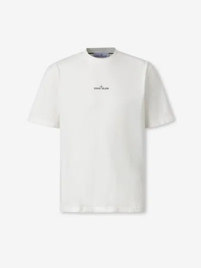 Stone Island Cotton Logo T-shirt In White