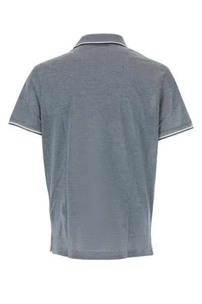Paul & Shark Logo Details Polo Shirt In Gray