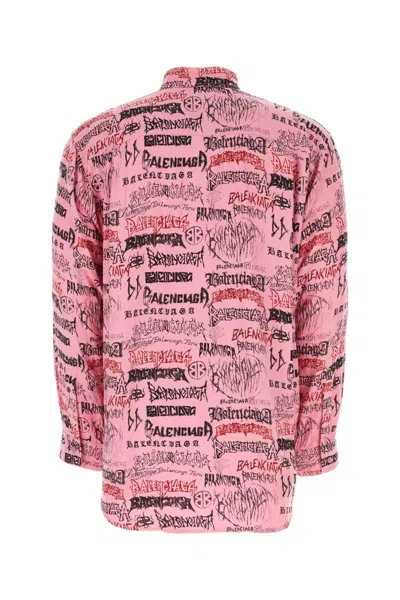 Balenciaga Printed Viscose Oversize Shirt
