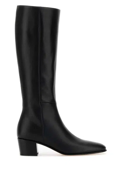 Gianvito Rossi Black Leather Boots In Black