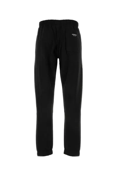 Kenzo Men Black Cotton Joggers In Black