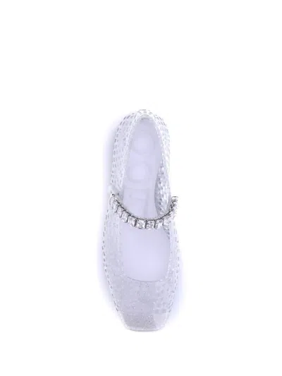 Jimmy Choo Transparent Rubber The Jelly Ballerinas In Blue